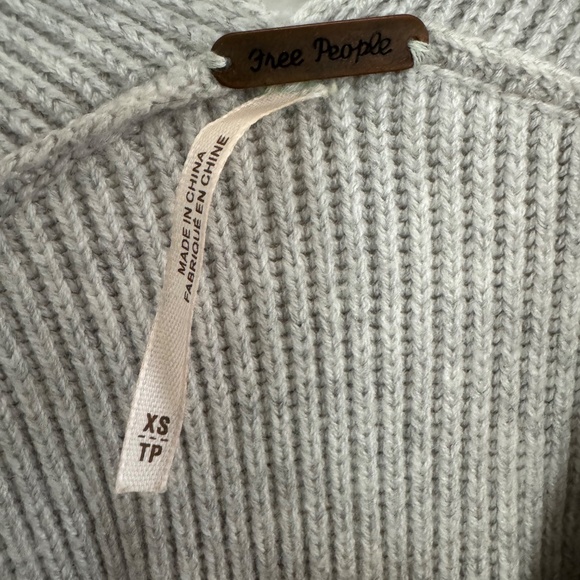 Gray Free People Rib Knit Sweater - Picture 2 of 2